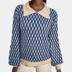 R&B | Trendiger Pullover mit Kragen Detail