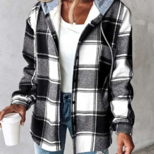 R&B | Lässige Karierter Hoodie für Frauen