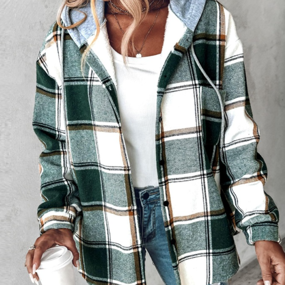 R&B | Lässige Karierter Hoodie für Frauen