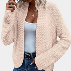 R&B | Strickcardigan Weiches Bouclé-design Lässige Passform