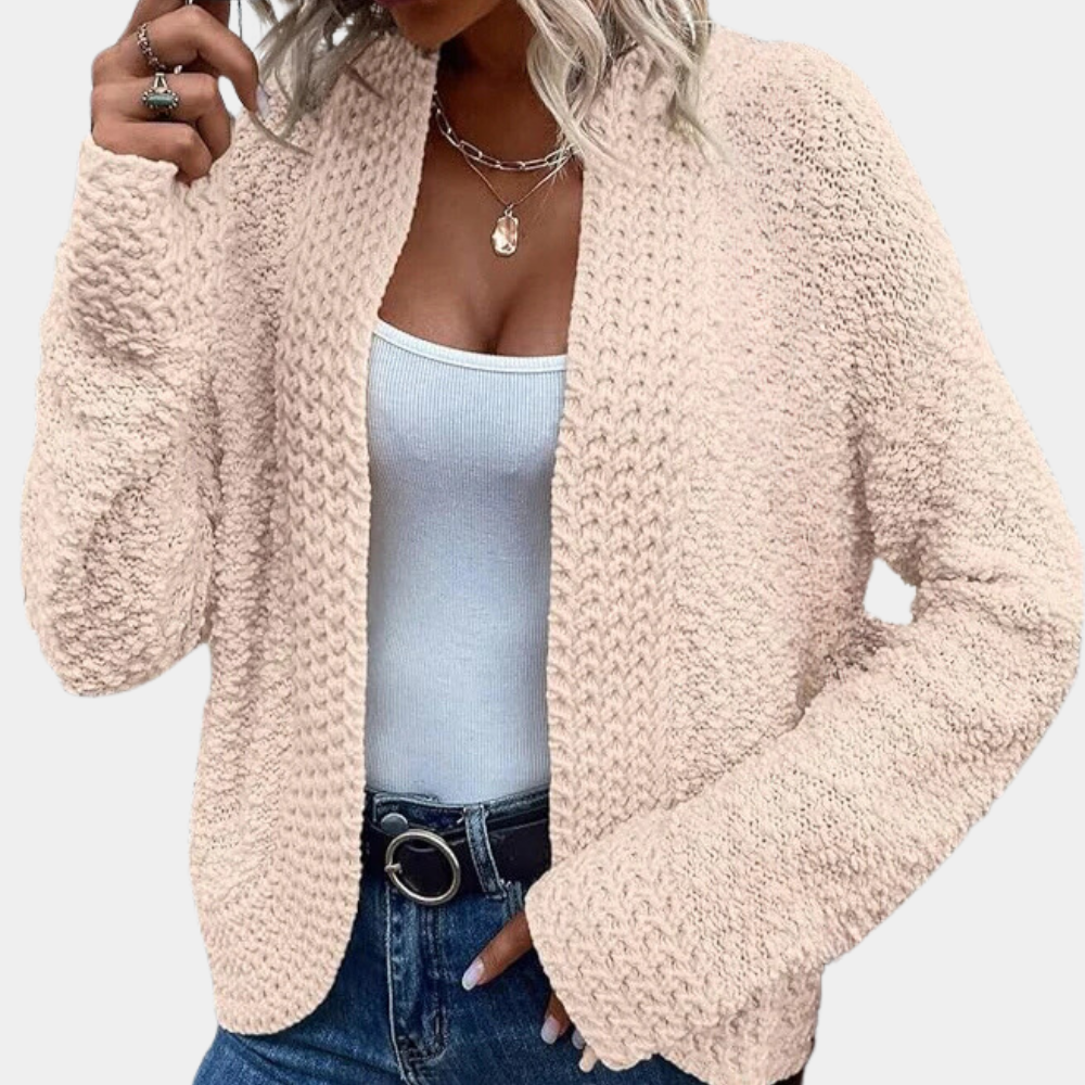 R&B | Strickcardigan Weiches Bouclé-design Lässige Passform