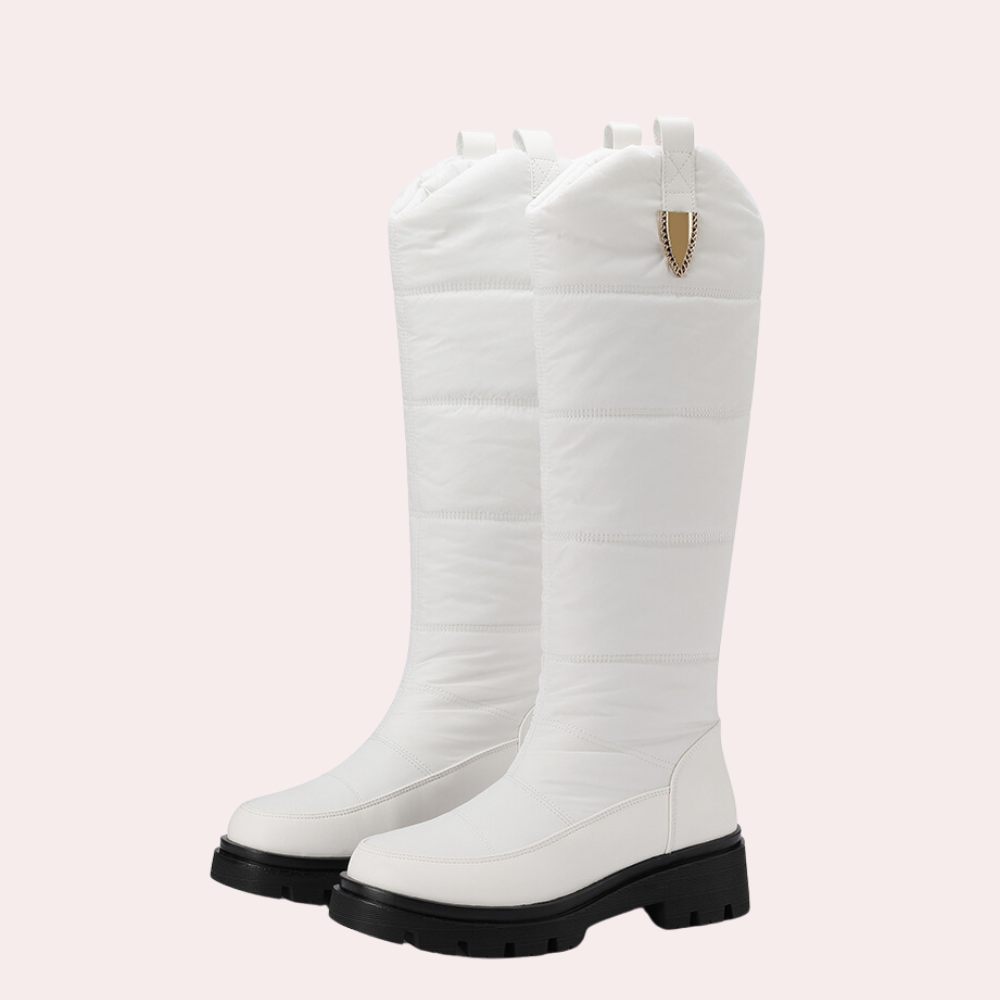 R&B | Knielange Stiefel – Schmeichelhafte Passform – Gepolsterter Schaft – Polierte Oberfläche – Robuste Sohle