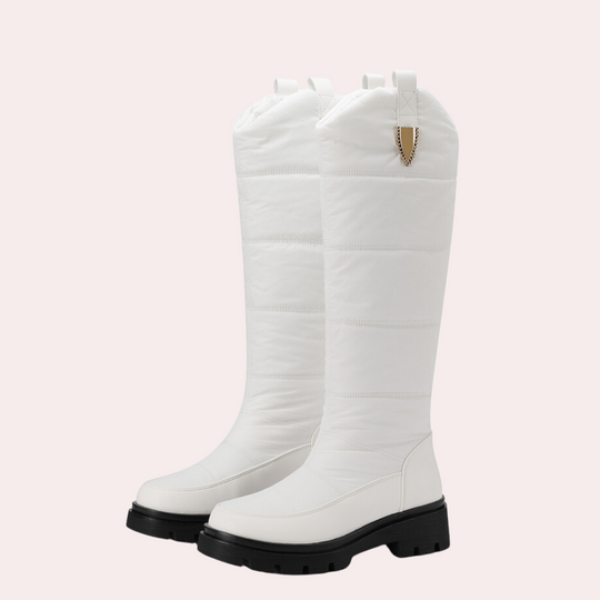 R&B | Knielange Stiefel – Schmeichelhafte Passform – Gepolsterter Schaft – Polierte Oberfläche – Robuste Sohle