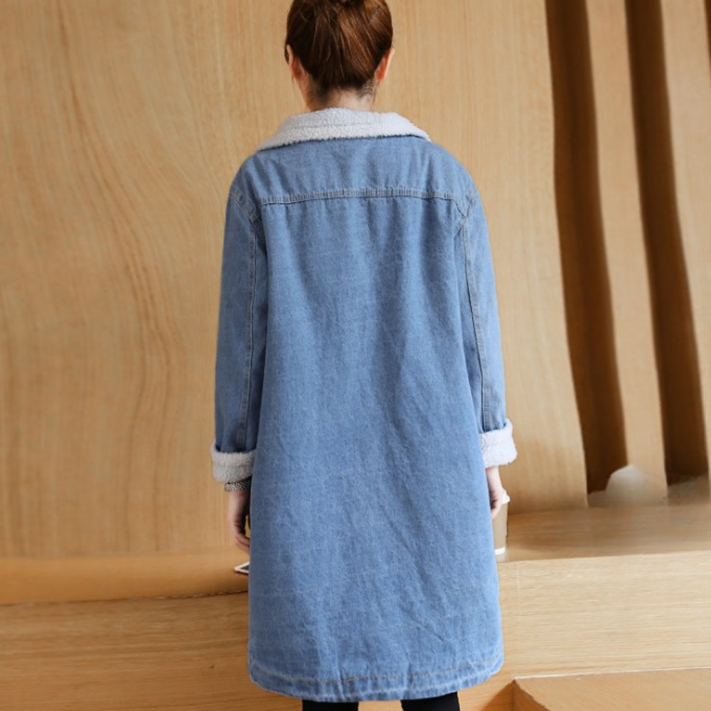 R&B | Eleganter Winter-Denimmantel für Frauen