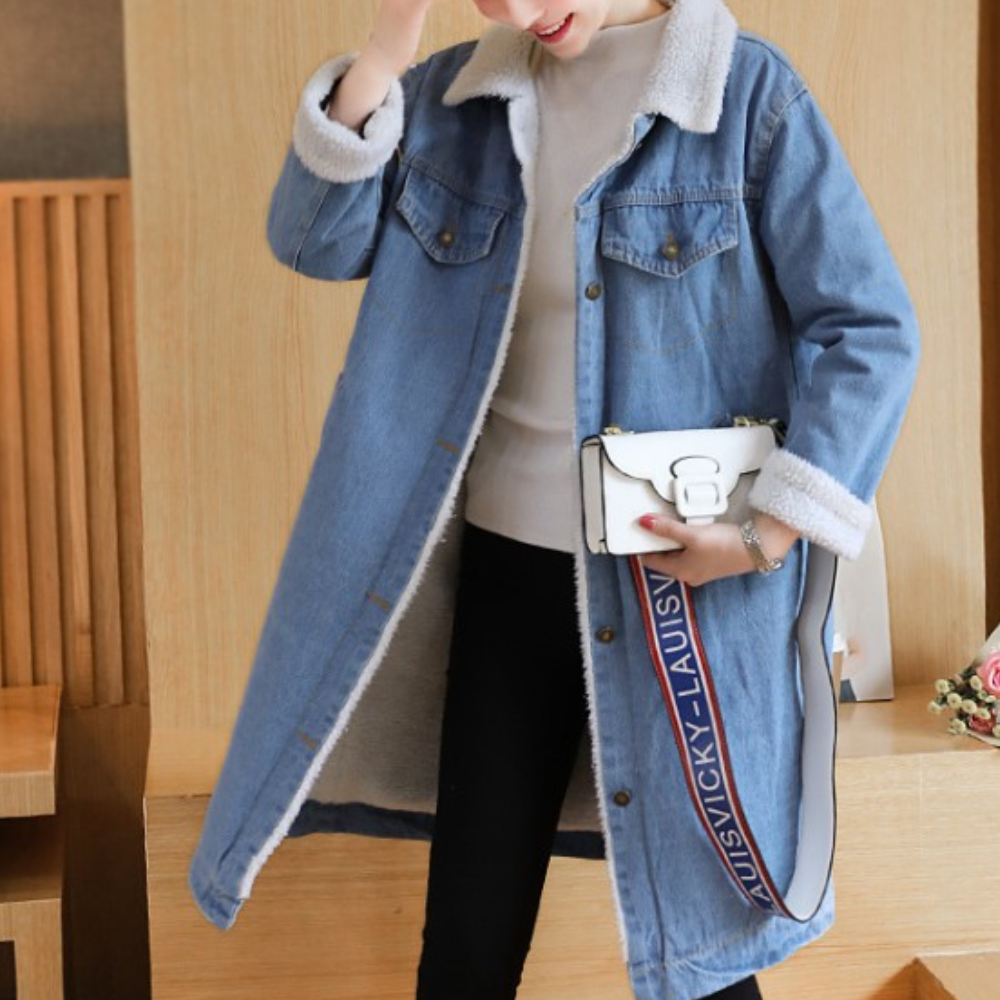 R&B | Eleganter Winter-Denimmantel für Frauen