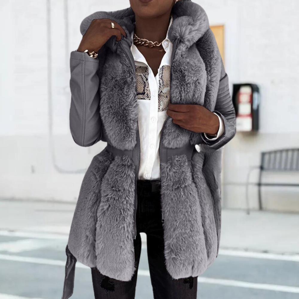 R&B | Elegante Winterjacke mit Kapuze für Frauen