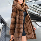 R&B | Warme und weiche Winterkapuzenjacke für Frauen