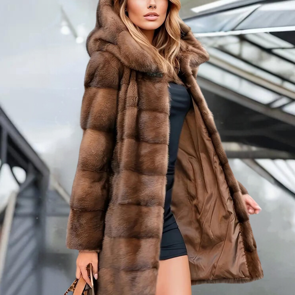 R&B | Warme und weiche Winterkapuzenjacke für Frauen
