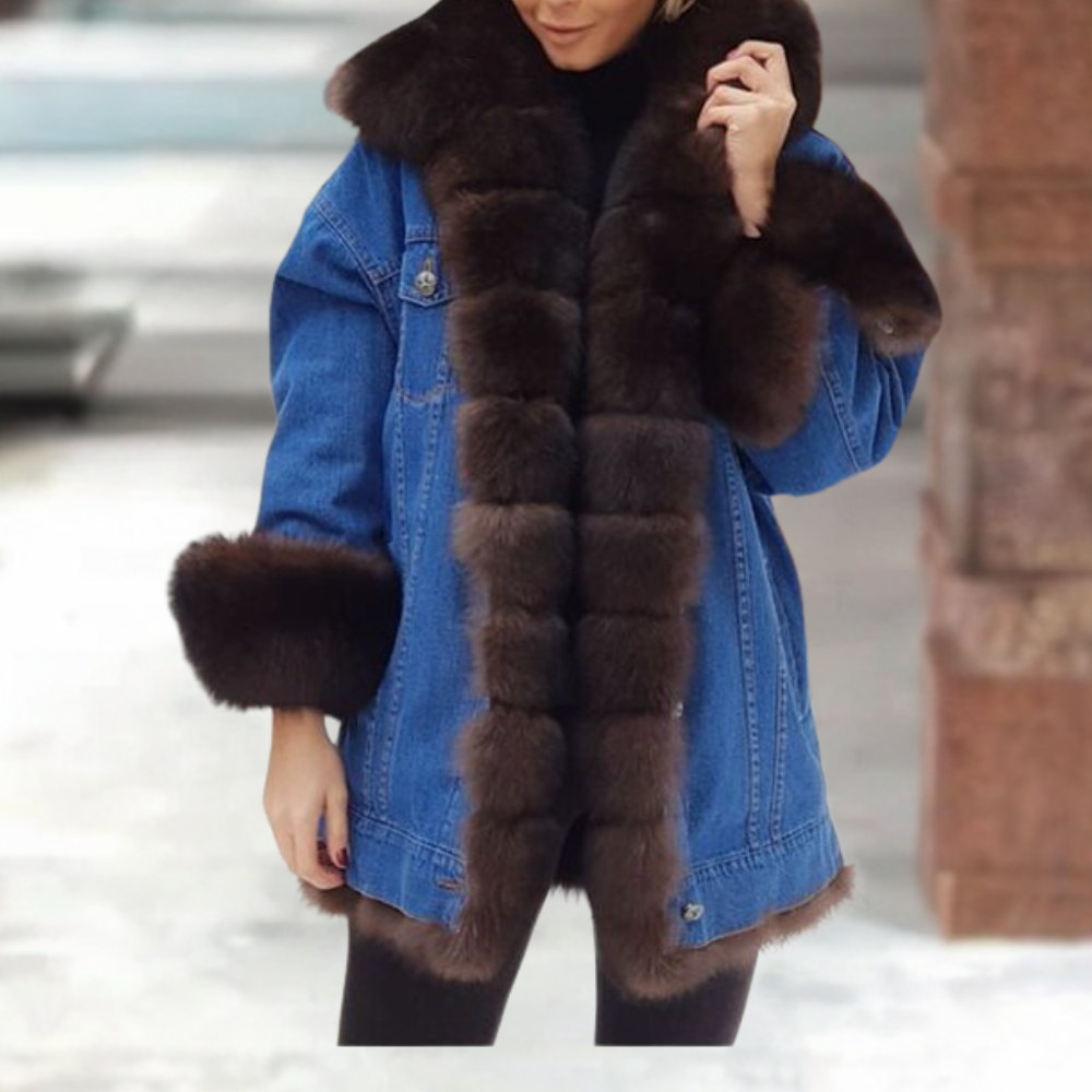 R&B | Stilvoller Denim-Mantel für Frauen, perfekt für den Winter