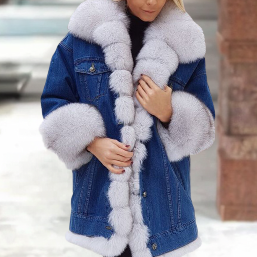 R&B | Stilvoller Denim-Mantel für Frauen, perfekt für den Winter
