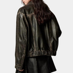 R&B | Vintage-Jacke mit Schleifenknopf für Damen, Herbstkollektion