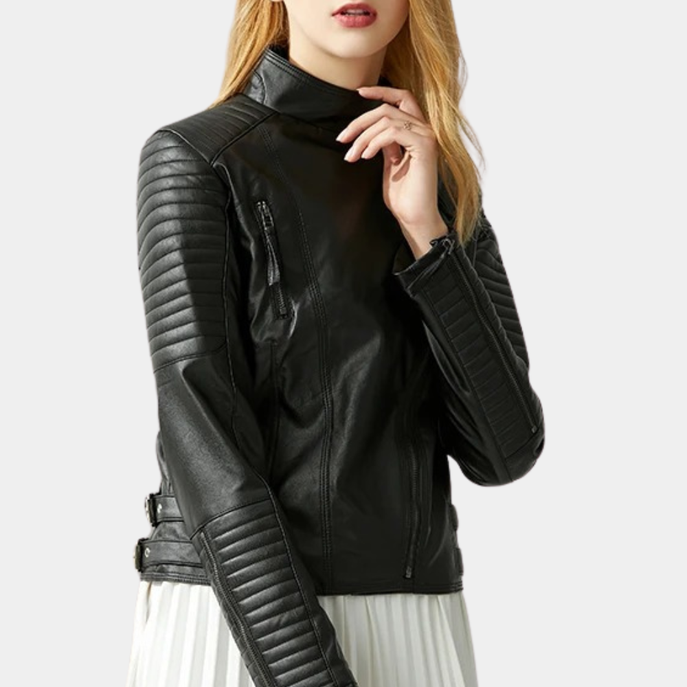 R&B | Klassische Herbst-Motorradjacke für Frauen