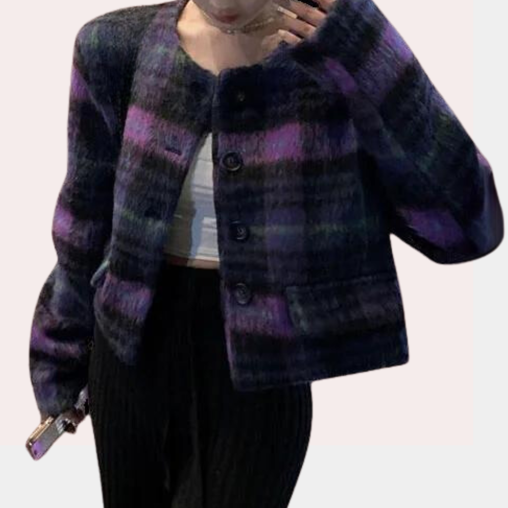 R&B | Modische kariert Herbstjacke für Frauen