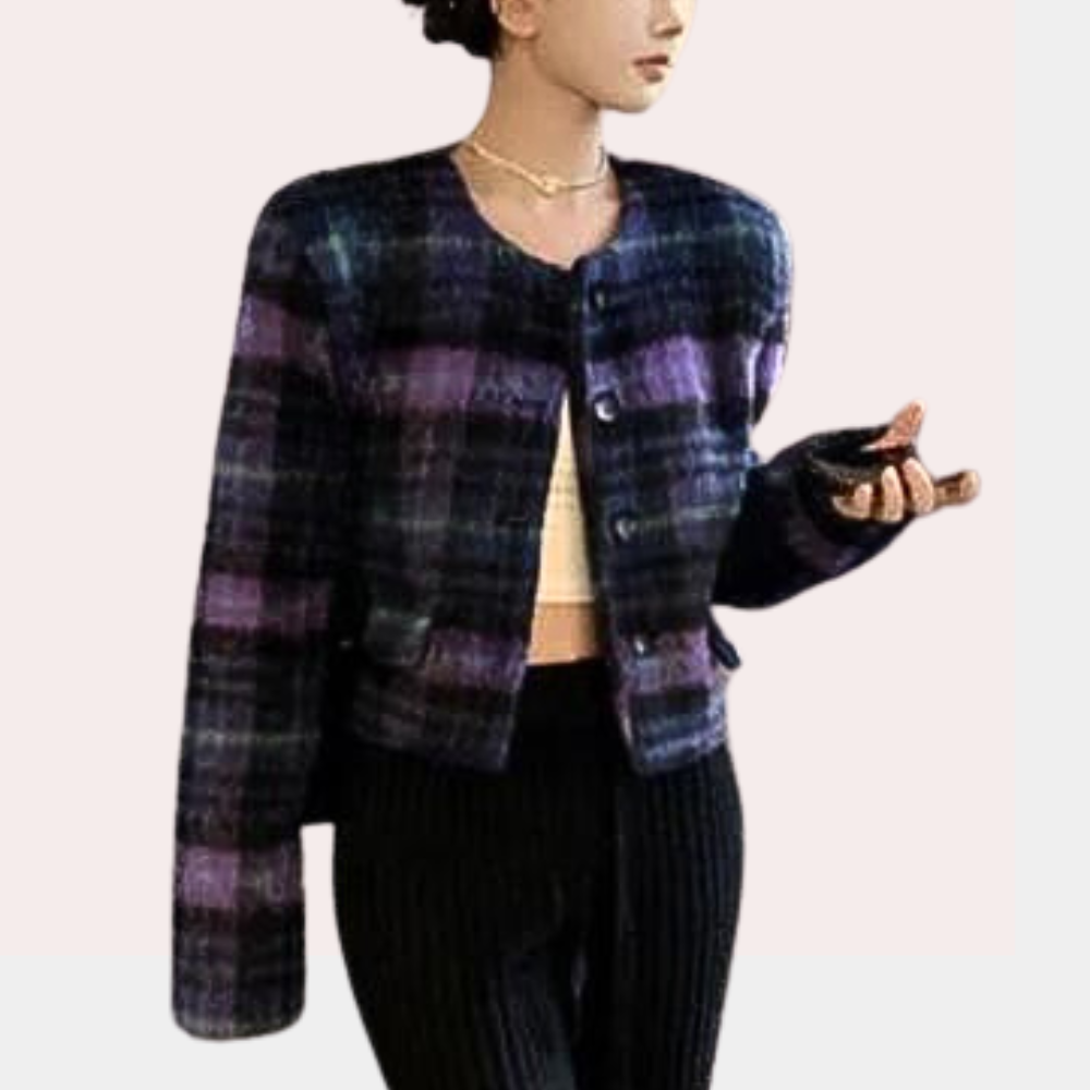 R&B | Modische kariert Herbstjacke für Frauen