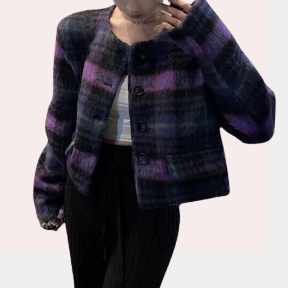 R&B | Modische kariert Herbstjacke für Frauen
