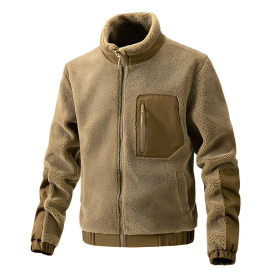 R&B | Herren Outdoor-Fleecejacke mit Reißverschluss und Verstärkten Details