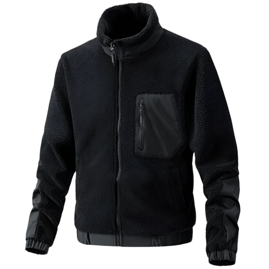 R&B | Herren Outdoor-Fleecejacke mit Reißverschluss und Verstärkten Details