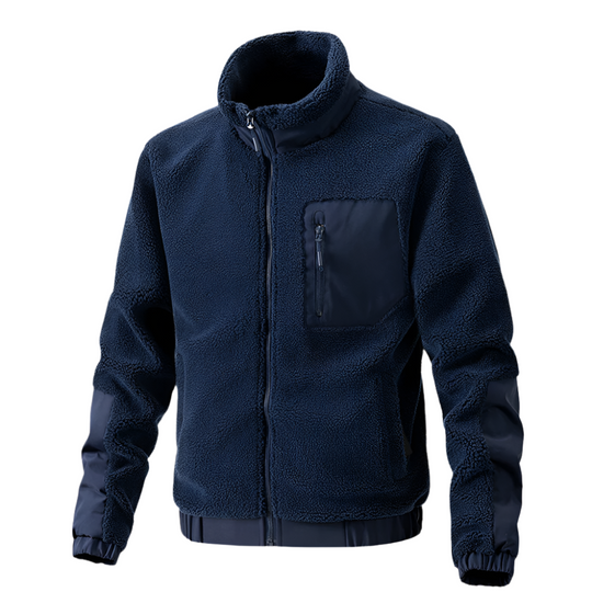R&B | Herren Outdoor-Fleecejacke mit Reißverschluss und Verstärkten Details