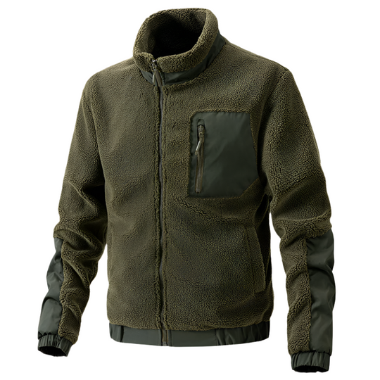 R&B | Herren Outdoor-Fleecejacke mit Reißverschluss und Verstärkten Details