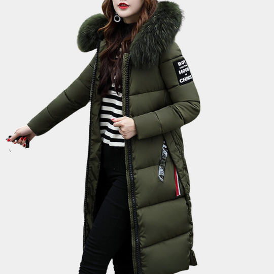 R&B | Warme Damen Puffermantel mit Kapuze