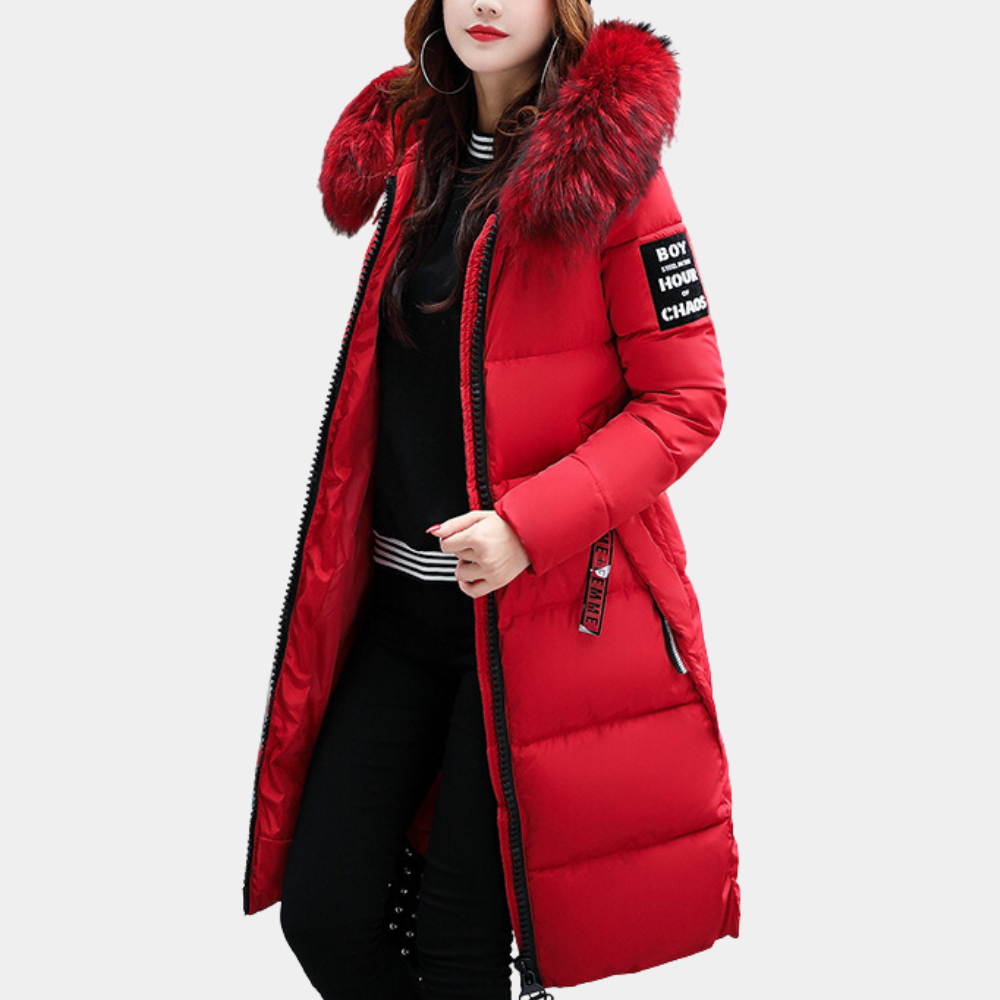 R&B | stylische Damen gesteppte Jacke mit Kapuze
