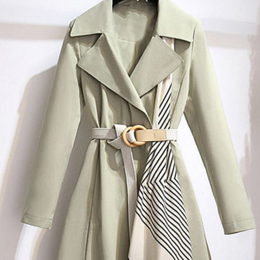 R&B | Eleganter Herbst-Trenchcoat mit Gürtel für Frauen
