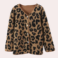 R&B | Eleganter Herbstmantel mit Leopardenmuster für Frauen