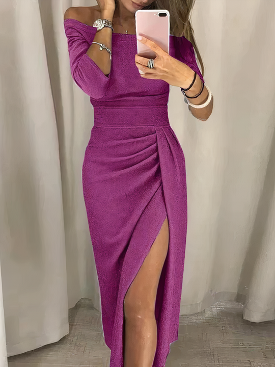 R&B | Off-Shoulder Glitzerkleid