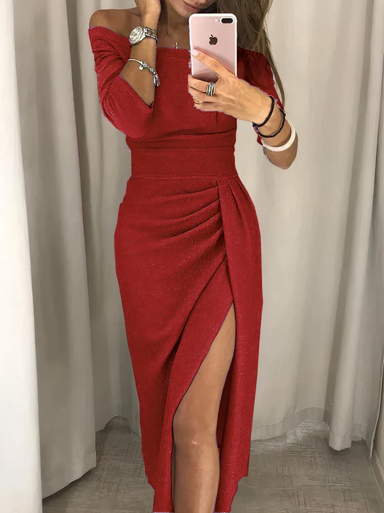 R&B | Off-Shoulder Glitzerkleid