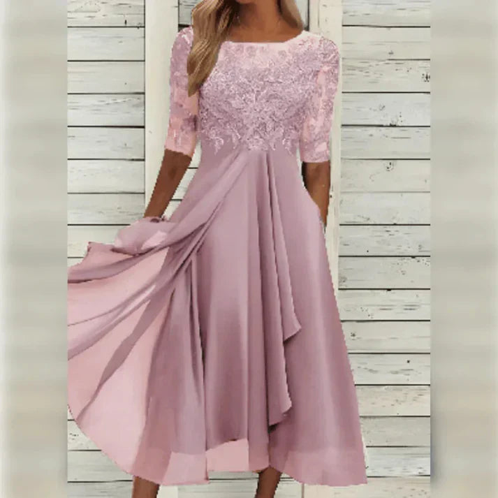 R&B | Midikleid aus Spitze und Chiffon
