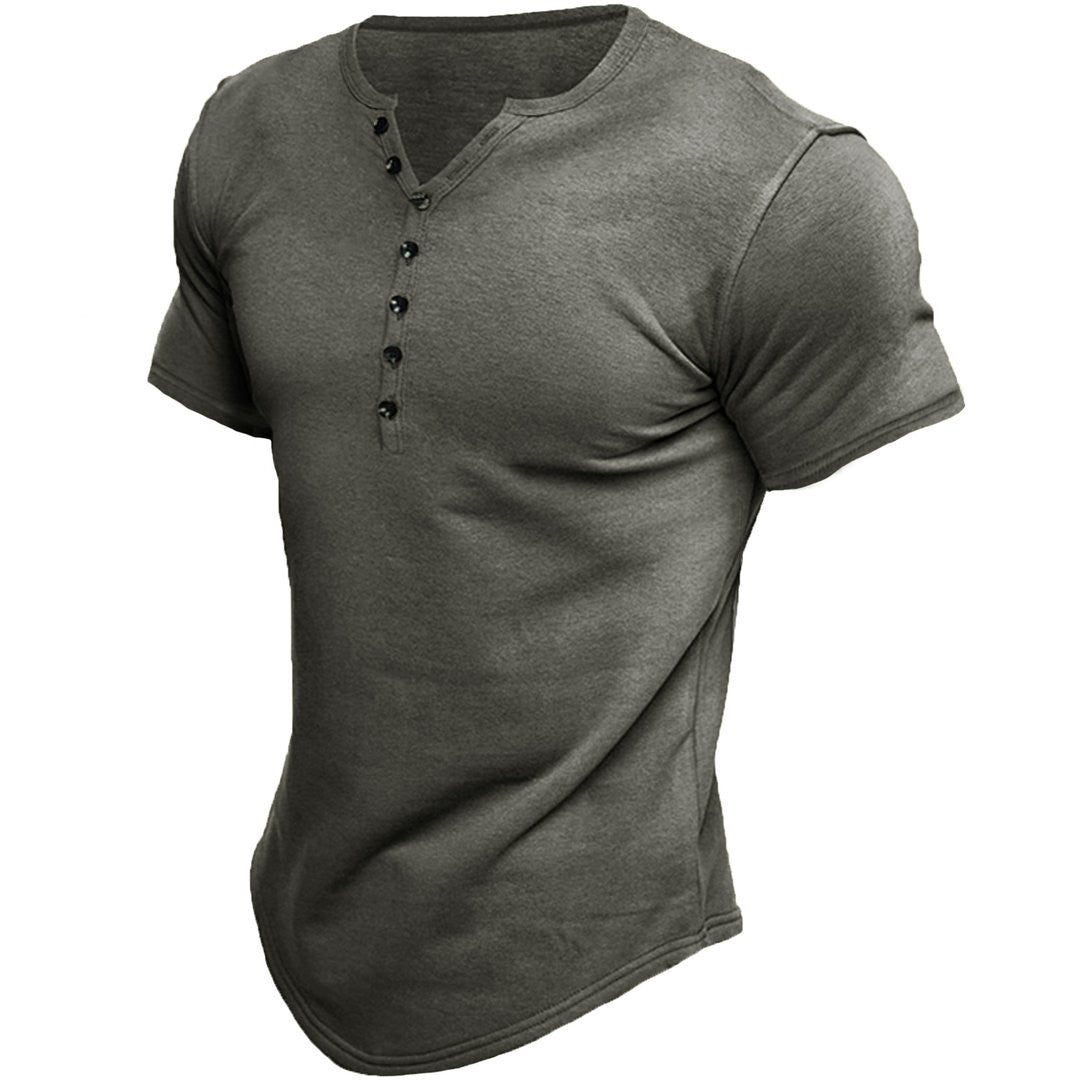 R&B | Kurzarm Henley Shirt