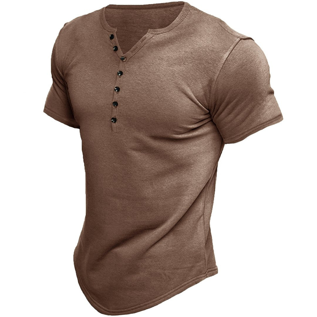 R&B | Kurzarm Henley Shirt