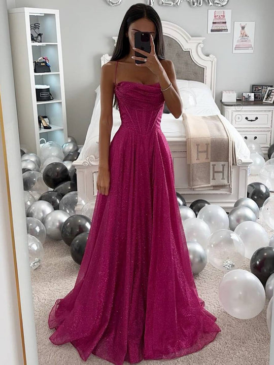 R&B | Lange Kleid Bräunung mit Feinern Trägern Ärmellos Damen Elegant Abend Zeremonie