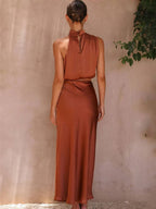R&B | Kleid Gäste Hochzeit Damen Halter Ärmellos Damen Elegante Abend Zweiteilige Brautjungfernkleid