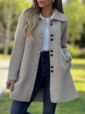 R&B | Wollmischung Jacke - raffinierte lange Knopf-Oberbekleidung