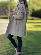 R&B | Wollmischung Jacke - raffinierte lange Knopf-Oberbekleidung