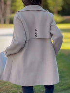 R&B | Wollmischung Jacke - raffinierte lange Knopf-Oberbekleidung