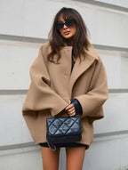 R&B | Wolljacke - schicke Damenoberbekleidung mit Batwing-Ärmeln