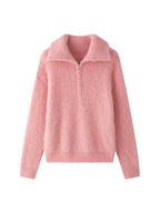 R&B | Flauschiger Pullover mit Reißverschluss