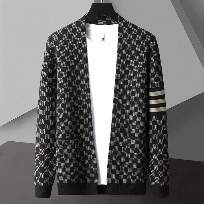 R&B | Gemusteter Cardigan Strick Elegant, Stilvoll