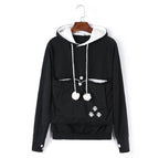 R&B | Praktischer Damen Kapuzenpullover mit Bauchtasche für Haustiere
