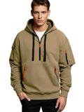 R&B | Kapuzenpullover Relaxed Fit Leichte Baumwolle Halber Reißverschluss Funktionale Details