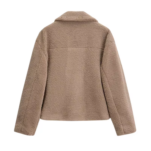 R&B | Kurze Damenjacke mit Teddyfell