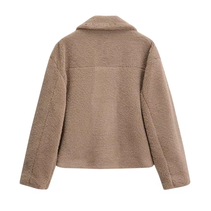 R&B | Kurze Damenjacke mit Teddyfleece