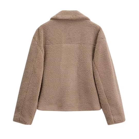 R&B | Kurze Damenjacke mit Teddyfleece