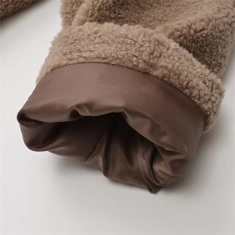R&B | Kurze Damenjacke mit Teddyfleece