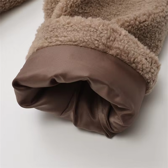 R&B | Kurze Damenjacke mit Teddyfleece