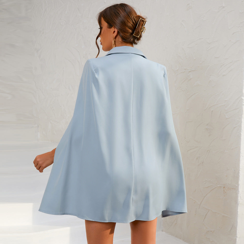 R&B | Blazer Mini Kleid mit Gürtel Und Goldenen Knopfdetails