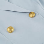 R&B | Blazer Mini Kleid mit Gürtel Und Goldenen Knopfdetails