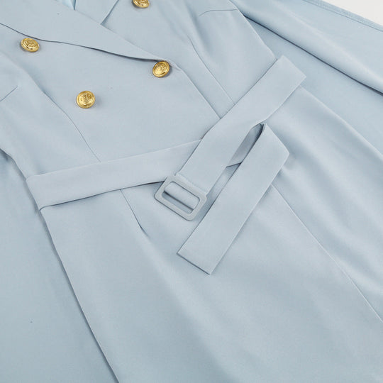 R&B | Blazer Mini Kleid mit Gürtel Und Goldenen Knopfdetails
